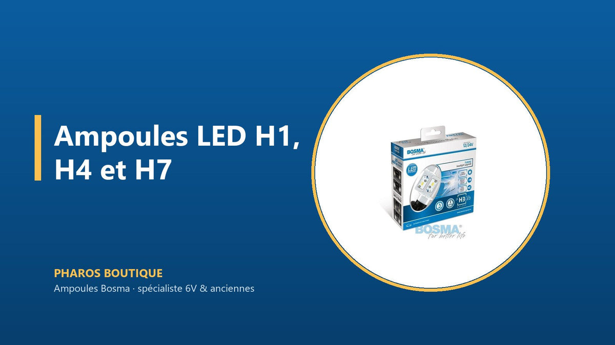 Ampoules LED H1 H4 H7 pour voiture