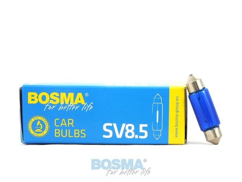 Ampoule navette SV 8.5 5W 10X36 12V BLEU