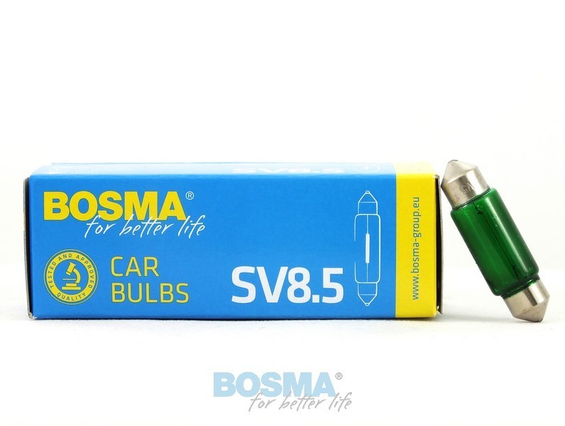Ampoule navette SV 8.5 5W 10X36 12V VERT