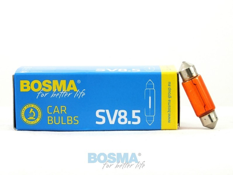 Ampoule navette SV 8.5 5W 10X36 12V ORANGE