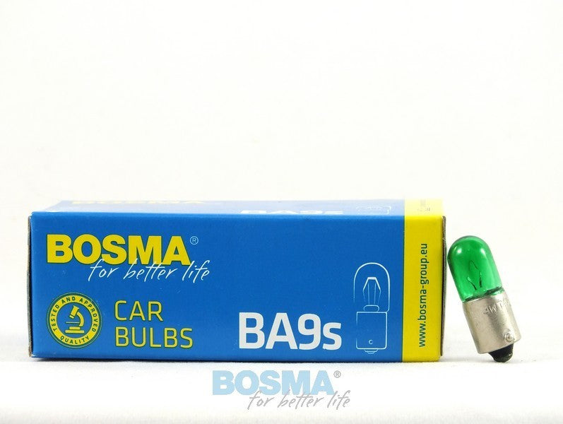 BA9S 4W 12V 8.5X28 GREEN Bulb