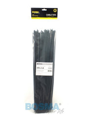 100x Cable ties 4.8mm x 370mm in BLACK plastic