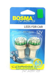 2x Ampoules BA15S 19x LED Vert 12V 2267
