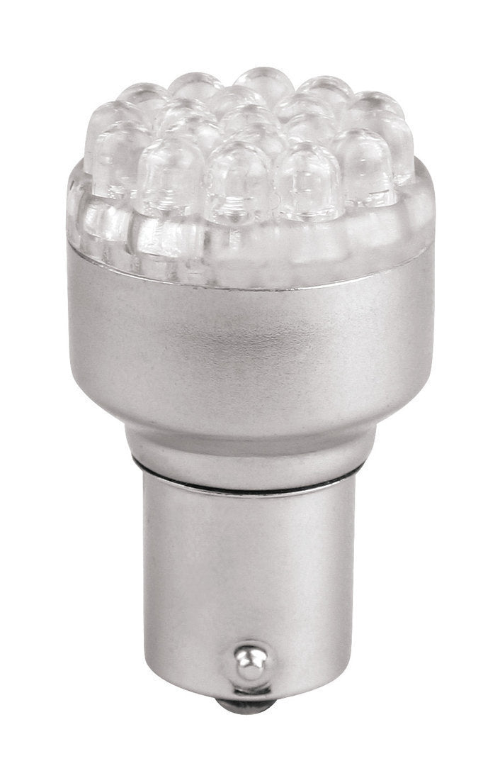 2x P21W LED BA15S White 12V Bulbs