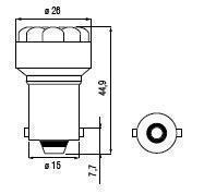 2x P21W LED BA15S White 12V Bulbs