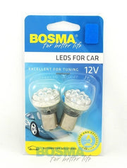 2x BA15S 24xLED Blue 12V Bulbs 2373