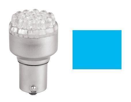 2x BA15S 24xLED Blue 12V Bulbs 2373