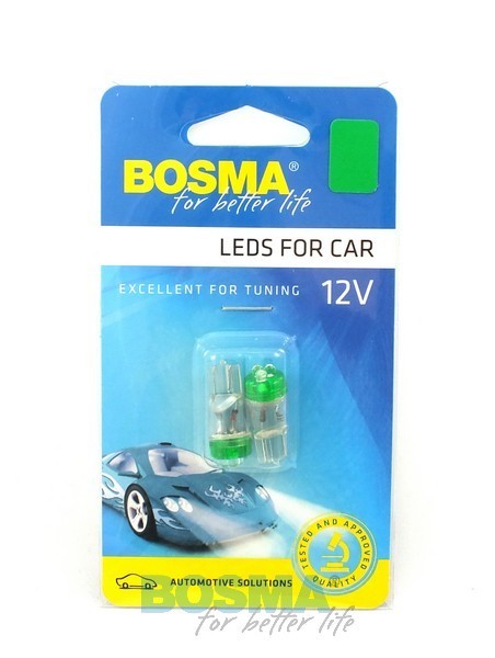 2x Ampoules T10 3XLED VERT 12V 2533