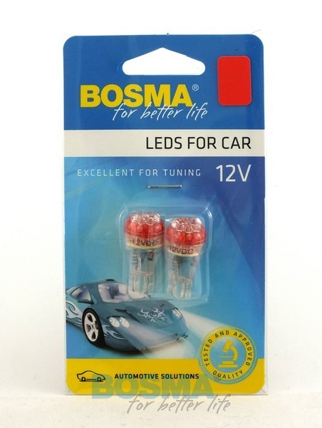 2x T15 RED 12V 9X LED Bulbs