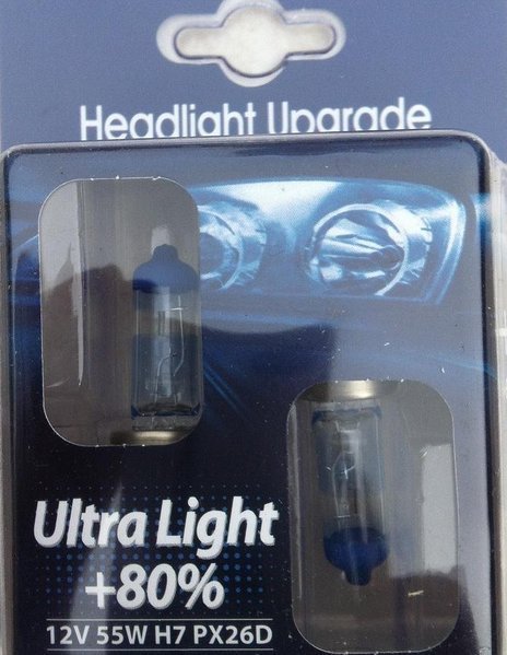 PACK H7 55W+80% PX26d 12V ULTRA 2 AMPOULES
