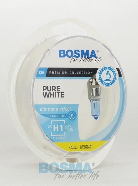 PACK H1 P14.5s PURE WHITE 55W 12V 2 AMPOULES