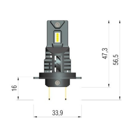 2x H7 LED Bulbs Plug & Play