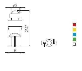 2x Ampoules T10 1X LED JAUNE 12V DIAMANT