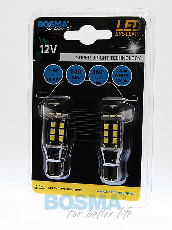 2x T15 LED Bulbs 15x SMD 3528 12V PACK