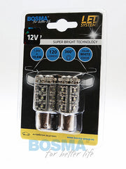2x P21W BA15S 18X FLUX LED Bulbs 1.8W WHITE 6000K 12V