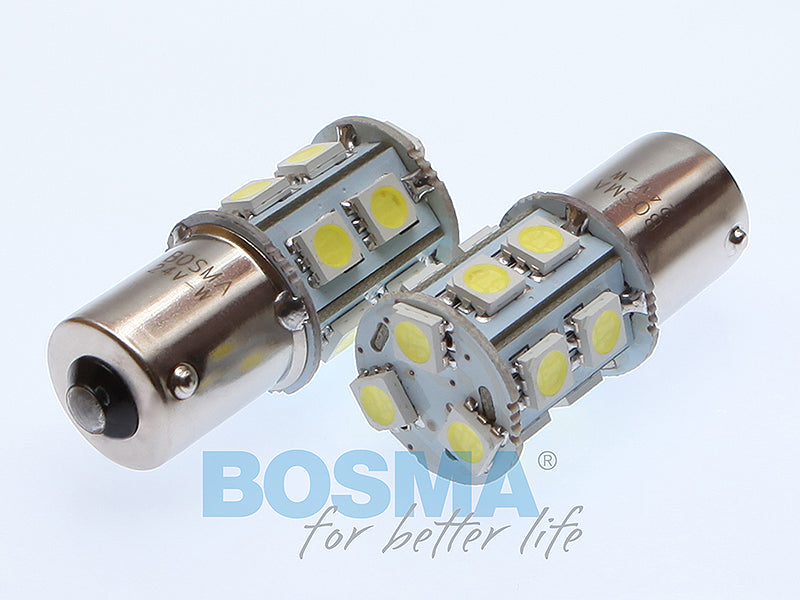 2x P21W LED SMD 5050 BA15S 12V Bulbs