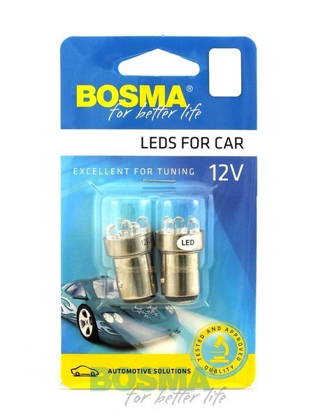 2x P21/5W BAY15D 5x WHITE LED Bulbs 12V