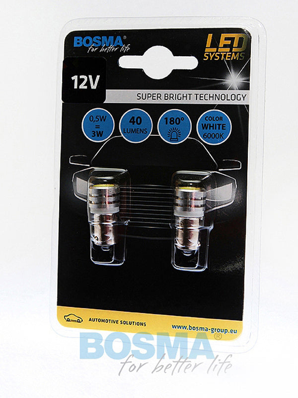 2x Ampoules T4W BA9S SMD 7080 LED BLANC 12V