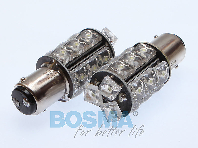 2x Ampoules P21/5W LED FLUX BAY15D 12V