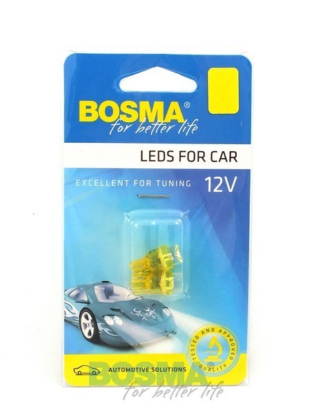 2x Ampoules T10 1X LED WIDE VIEW JAUNE 12V