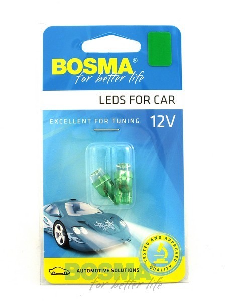 2x Ampoules T10 1X LED WIDE VIEW VERT 12V