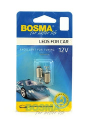 2x BA9S 1xLED White 12V Wide View Bulbs