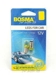 2x Ampoules BA9S 1XLED JAUNE 12V