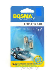 2x Ampoules BA9S 1X LED BLEU 12V 3882