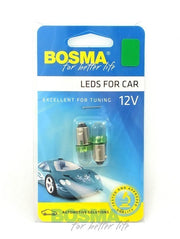 2x Ampoules BA9S 1X LED VERT 12V 3905