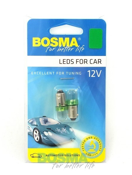 2x Ampoules BA9S 1X LED VERT 12V 3905