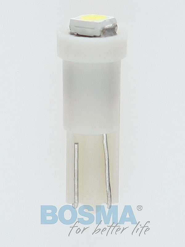 2x Ampoules T5 W1.2W 1X LED SMD 3528 BLANC 12V