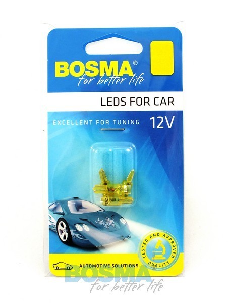 4x Ampoules T5 1X LED JAUNE WIDE VIEW 12V