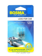 4x Ampoules T5 1X LED BLEU 12V WIDE VIEW