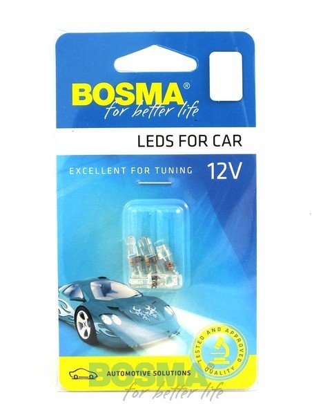 4x Ampoules W1.2W T5 LED BLANC 12V