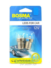 2x Ampoules BA15S graisseur 5X LED BLEU 12V