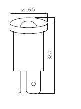 BA9D 1W 12V BLANC