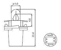 BAX10d / EBS-N 24V light brown 1.2W 4910368