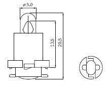 EBS-R 24V 1.2 Watt BLUE 4910409