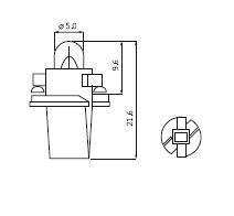 BAX10Y 2W 12V GRIS
