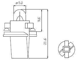BAX10y 24V 1 Watt BLEU 4914135
