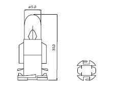 EBS L 0.5W 12V BLACK 22mm
