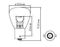 Ampoule BA15S 45W 35X56 12V HELPHOS
