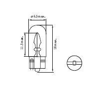 T6.5 T7 3W 14V BLUE Bulb