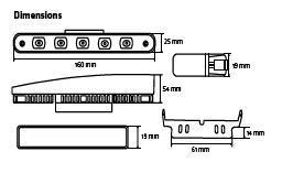 DRL 12V 5XHP LED WEDGE SET 160X25