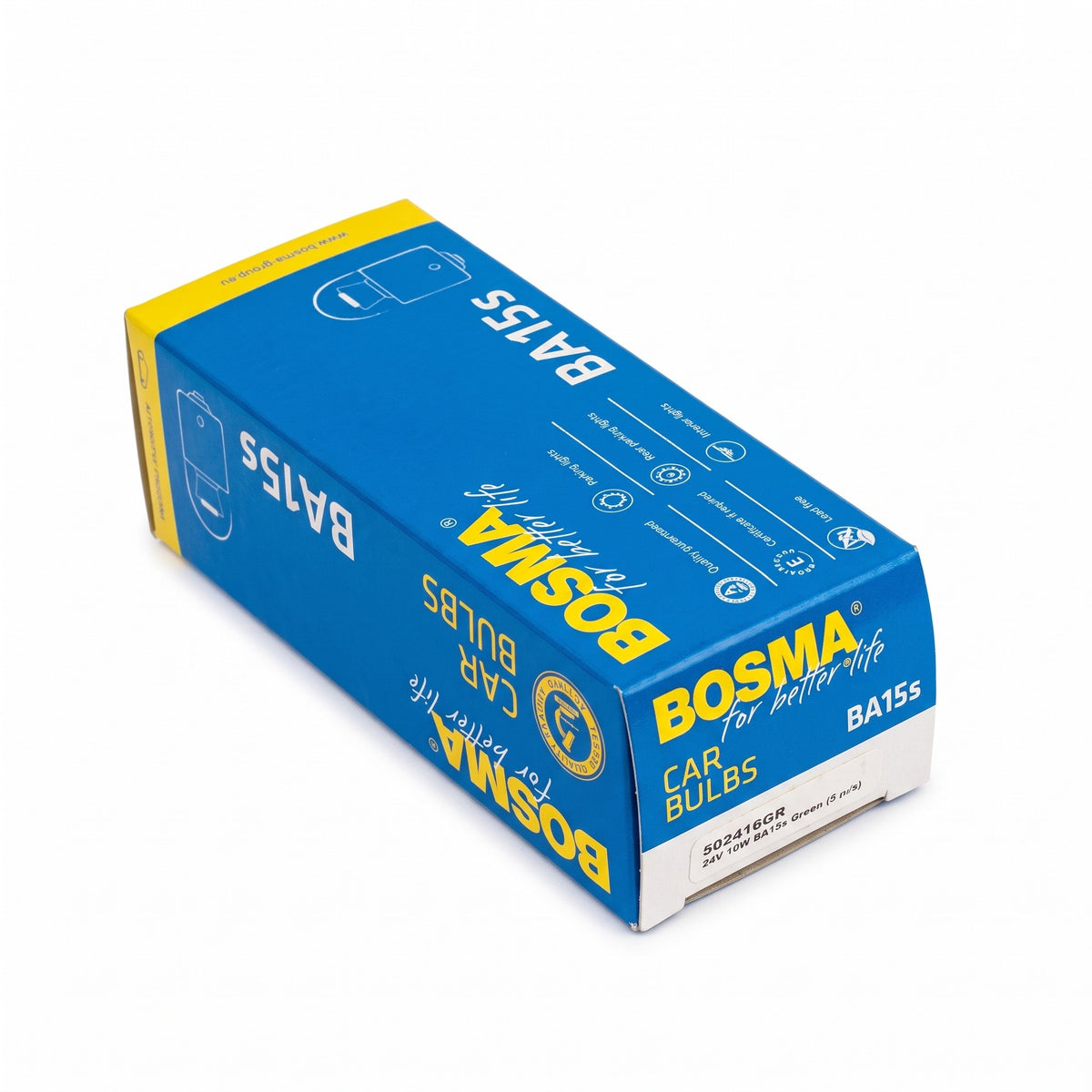 Ampoule R10W VERTE 24V BA15S 10W