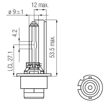 Ampoule XENON D2S 35W 85V P32D-2 4300K