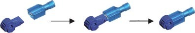 50x Male Insulated Crimp Terminals BLUE 1.5-2.5mm²