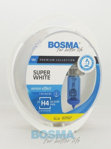 H4 SUPER WHITE 60/55W P43t 12V PACK - 2 BULBS