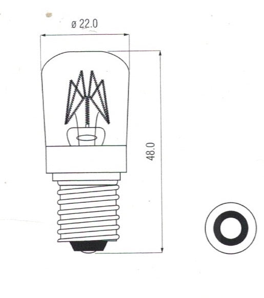 Ampoule E14 pour FOUR jusqu'à 300°C 15W 235V