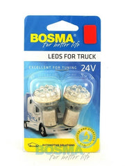 2x Ampoules BAY15D 24X LED ROUGE 24V
